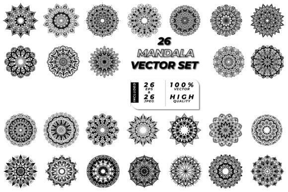 26 Mandala Vector Backgrounds Design