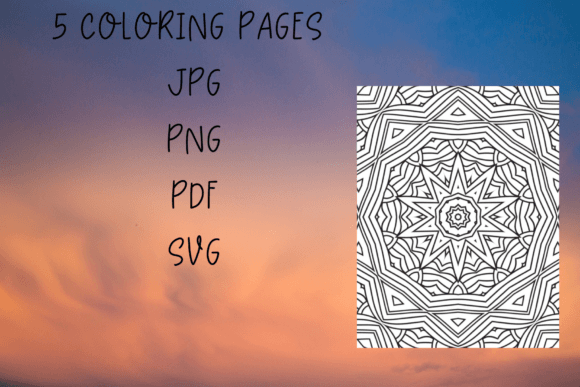 5 Page Coloring Bundle: A Creative Escape for Adults and Children