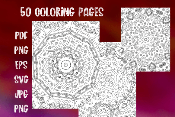 50 Coloring Page Bundle for All