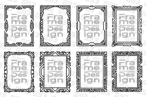 Abstract Vertical Rectangle Frames and Ornate Decorative Borders: A Modern Design Trend for Professionals and Creatives