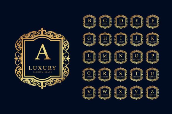 Alphabet Initial Luxury Logo Ornament: A Timeless Addition to Your Brand Identity