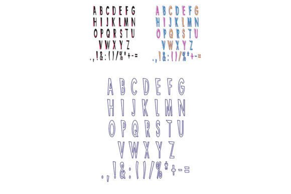 Amusing Modern Style Alphabet Set