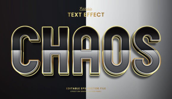 Black and White Chaos Text Effect for Creative Projects