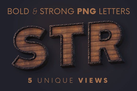 Bold and Strong 3D Lettering for High-Quality Visual Projects