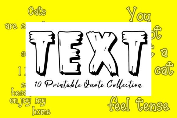 Cat Quote Text Design Bundle V.06