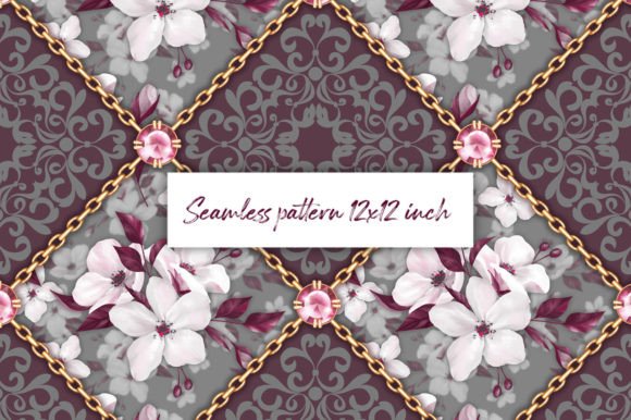Chains and Flowers: A Seamless Pattern for Creative Projects
