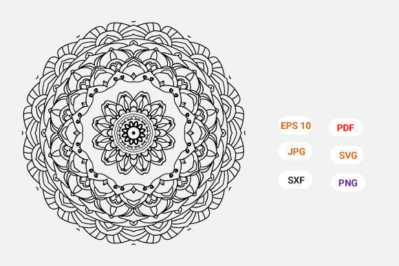 Coloring Book Page, Mandala