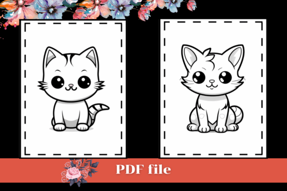 Cute Cat Coloring Pages 2, KDP Interior: A Versatile Creative Resource