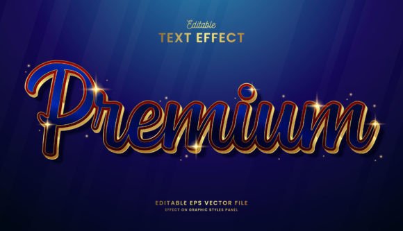 Elegant Blue Premium Text Effect: A Versatile Design Tool