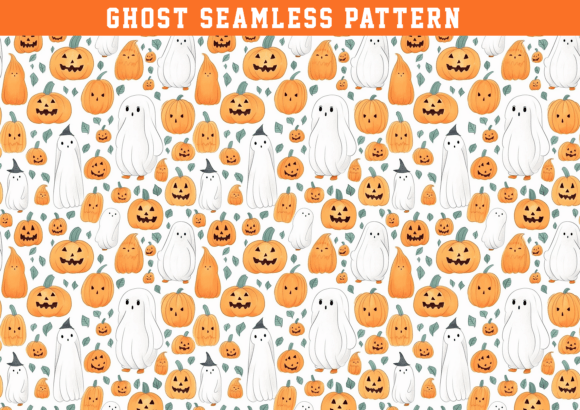 Ghost Halloween Seamless Pattern: A Versatile Design Element for Seasonal Creativity