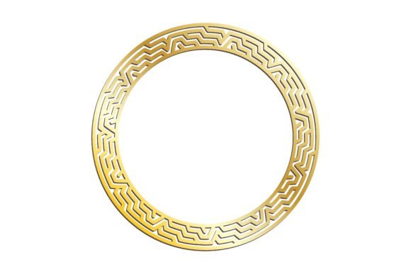 Golden LABYRINTH Round Frames for Decora