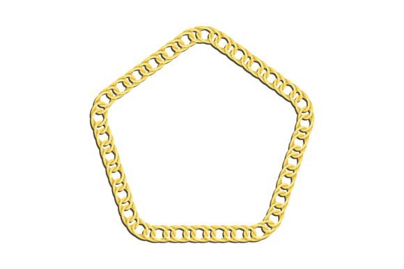 Golden Pentagonal Chain Frames for Decor: Elegant and Versatile Design Solutions