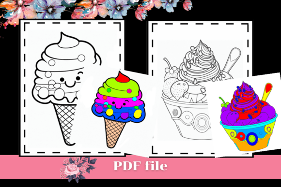 Ice Cream Coloring Page, KDP Interiors: A Creative and Commercial Opportunity for Entrepreneurs