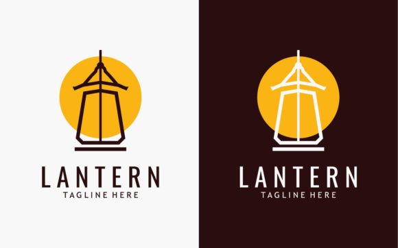 Lantern Lamp Design Vector Template
