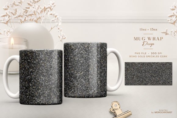 Mug Sublimation Boho Grey Gold Cork: A Versatile Design for Creative Projects