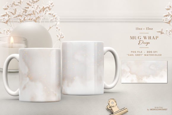 Mug Sublimation Earl Grey Watercolor: A Versatile Design for Creative Professionals
