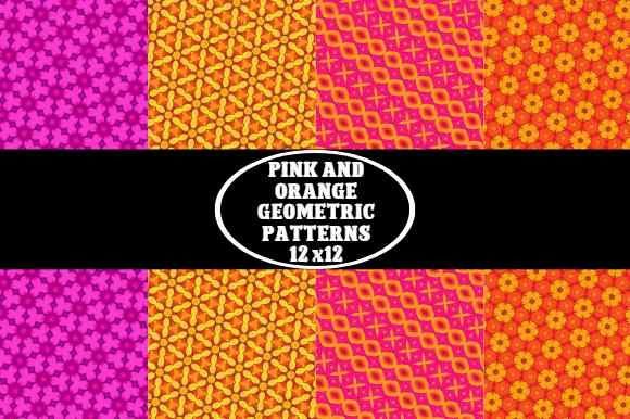 Pink and Orange Geometric Patterns: A Creative Resource for Crafters and Designers