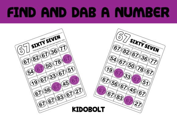 PreK Dab a Dot Number Worksheet - 67: A Fun Way to Teach Number Recognition