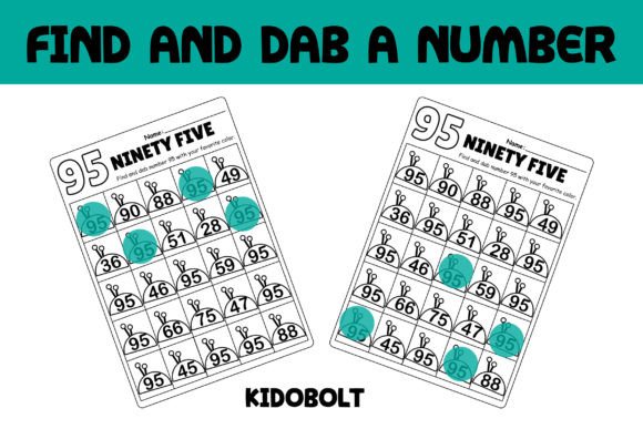PreK Dab a Dot Number Worksheet - 95: A Fun and Effective Tool for Early Math Learning