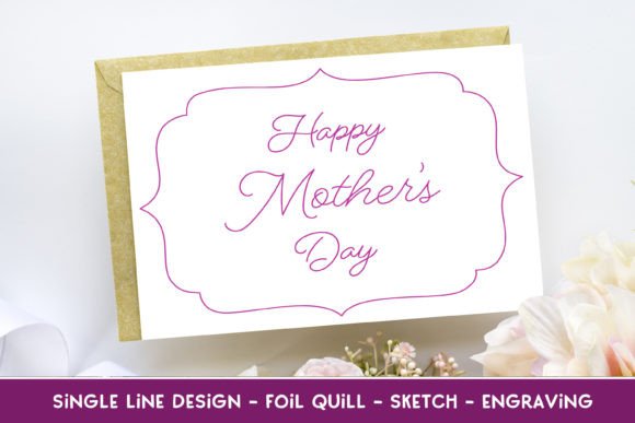 Single Line Happy Mother’s Day Design