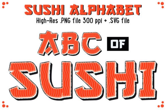 Sushi 3D Alphabet Set: A Creative Tool for Japanese-Inspired Design