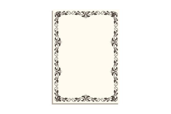Vertical Frame with Vines and Leaves for A4