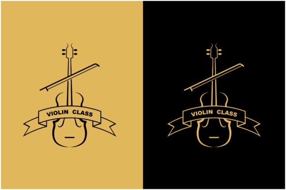Vintage Violin or Cello Logo Design: Timeless Elegance for Musical Branding