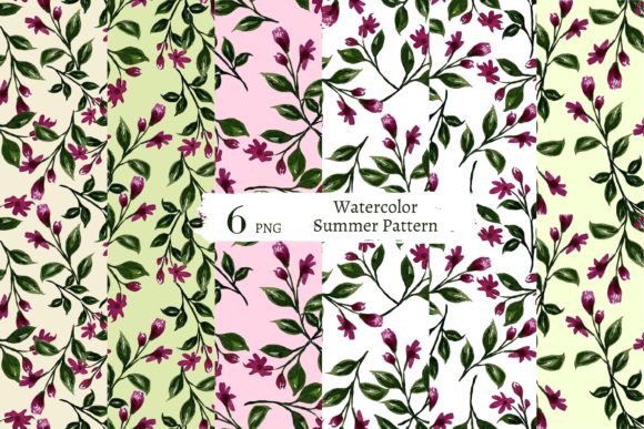 Watercolor Floral Summer Pattern: A Versatile Design for Creative Projects